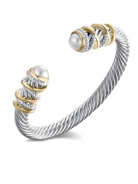 Hamptons Chic Twisted Cable Cuff Bracelet